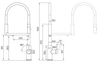 Смеситель для кухни Paulmark Tornado To213402-CR хром